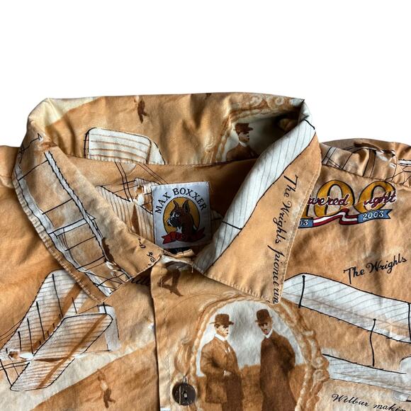 Vintage Wright Brothers Button Up Max Boxxer Large Shirt - Picture 4 of 5